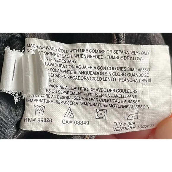 Bandolino Blu Brown Striped Cuffed Capri Pants Women Size 20W Button Pockets - Picture 8 of 10